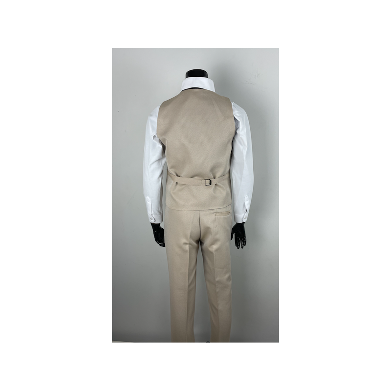 Ensemble Gilet Pantalon Leo Beige De 6 A 16 Ans