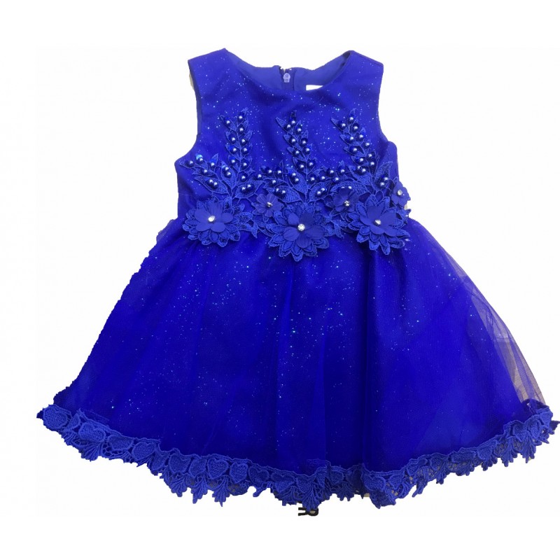 Robe Bebe Bleu Roi De 3 Mois A 2 Ans Ceremonie Express