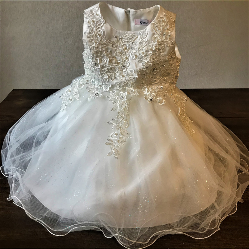 Robe Bebe Balnche Alexia Bapteme Marige Et Ceremonie