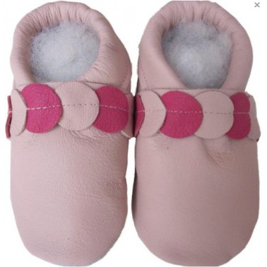 Chausson bébé fille rose