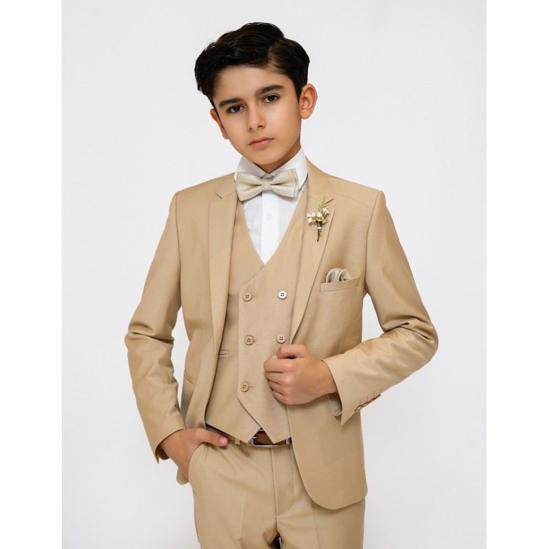 costume beige cérémonie mariage petit garçon enfant bolbec le