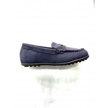 Mocassin Bébé daim bleu marine