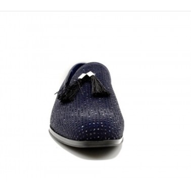 copy of Mocassin homme noir a strass avec pompons