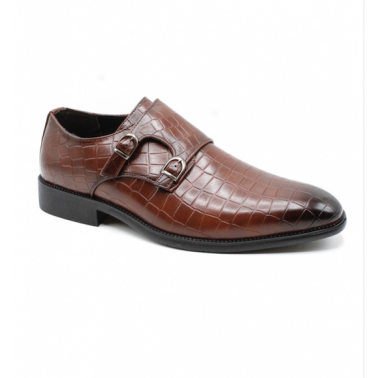 Derbies à boucles homme marron croco