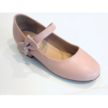 Chaussure fille talon cérémonie rose