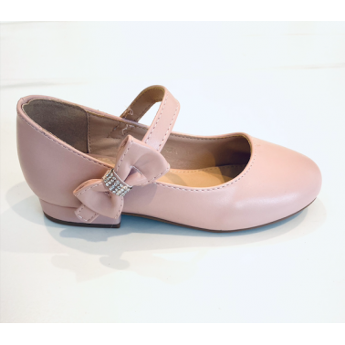 Chaussure fille talon cérémonie rose