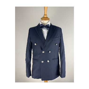 costume enfant bleu marine croisé Garry