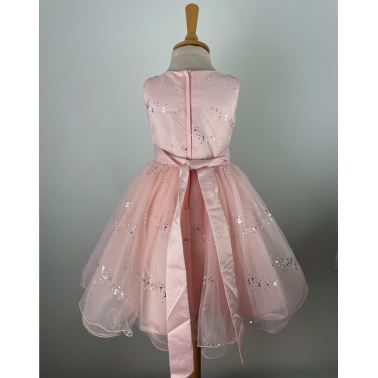 Robe enfant fille rose Luciana