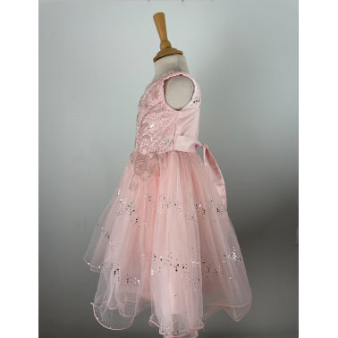 Robe enfant fille rose Luciana