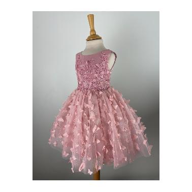 Robe fille rose cérémonie Natania