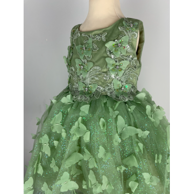 Robe cérémonie fille verte Lindsay