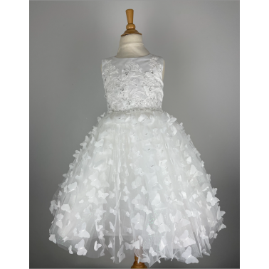 Robe ceremonie fille blanche Natania