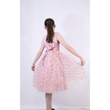 Robe fille rose cérémonie Natania