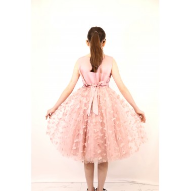 Robe fille rose cérémonie Natania