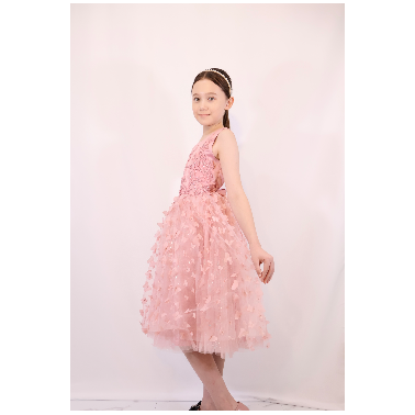 Robe fille rose cérémonie Natania