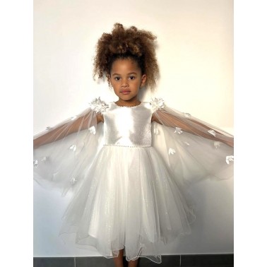 Robe enfant blanche mariage et cérémonie LEHNA