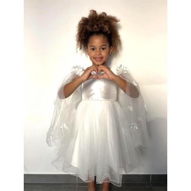 Robe enfant blanche mariage et cérémonie LEHNA