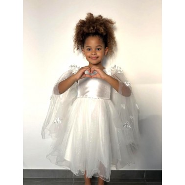 Robe enfant blanche mariage et cérémonie LEHNA